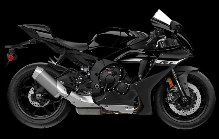 Studio image of Yamaha YZF-R1 2024 in Black colourway, available at Brisan Motorycles Newcastle