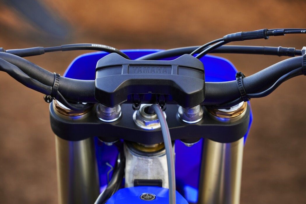 Detail image of Yamaha YZ250F 2024 Motocrosser in Blue Colourway, rider instruments