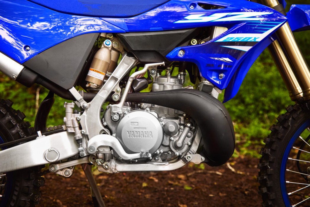 YZ250X 2025 static image of enduro bike engine