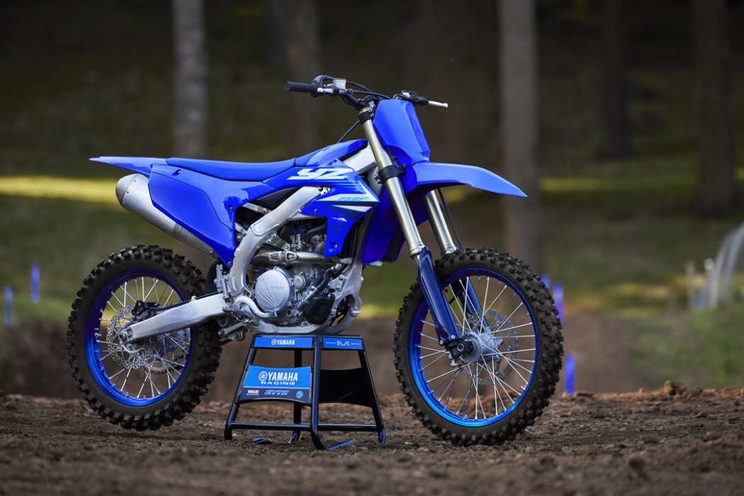 YZ250F 2025 static image of motocross bike standing on track