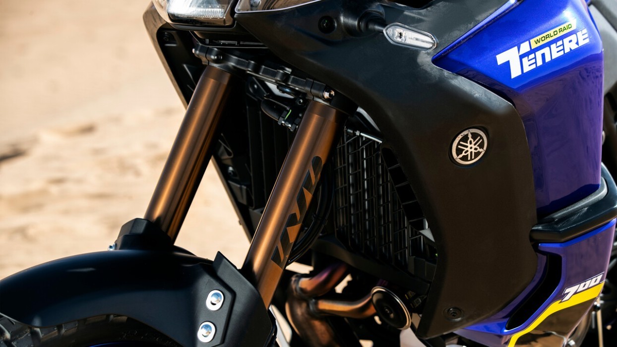 Detail image of Yamaha Tenere 700 World Raid in Blue Colourway, KYB suspension