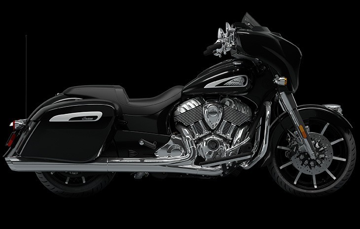 Studio image of Indian Motorcycle Chieftain Limited in Black Metallic Colourway, Available at Brisan Motorcycles Newcastle