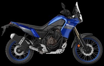 Studio image of Yamaha Tenere 700 in Blue Colourway, available at Brisan Motorsports Islington