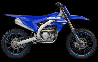 Yamaha YZ450F Studio image in blue colourway, available at Brisan Motorsports Islington