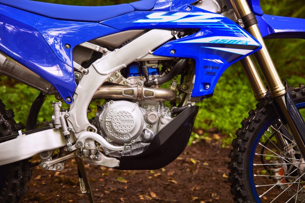 YZ450FX 2025 static image of enduro bike graphics and engine