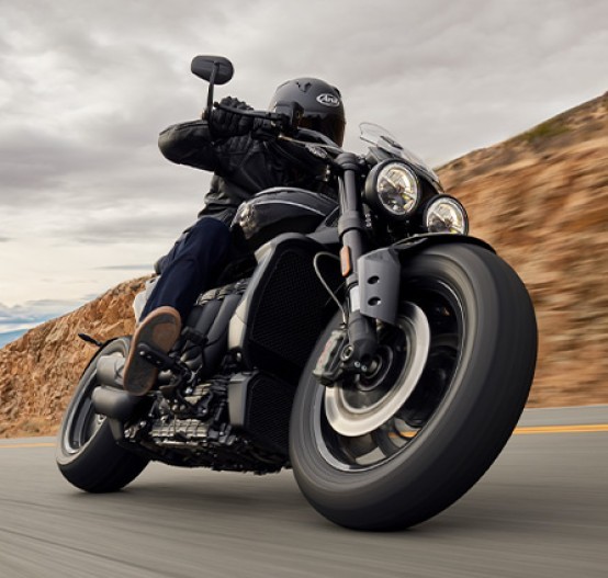 Action image of 2024 Triumph Rocket 3 Storm GT