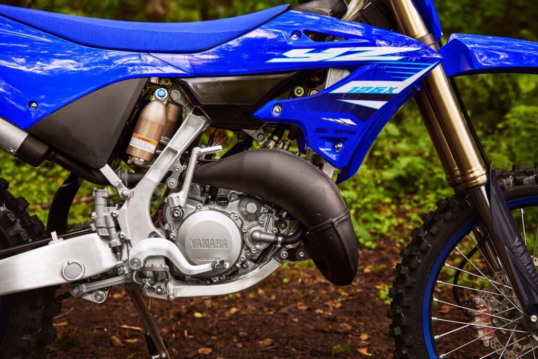 YZ125X 2025 static image of enduro bike graphics and engine