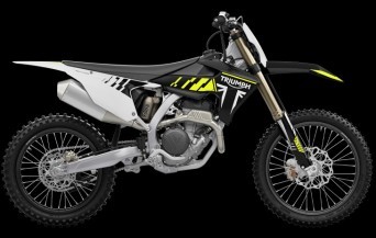 2024 Triumph TF 250-X motocross bike in Triumph Racing Black colourway, available at Brisan Motorcycles Newcastle