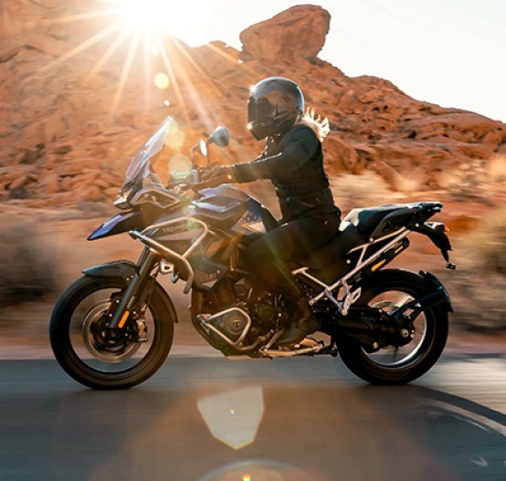 Action image of Triumph Tiger 1200 GT Pro in Black