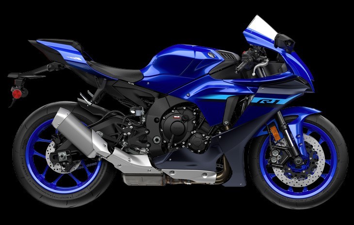 Studio image of Yamaha YZF-R1 2024 in Blue colourway, available at Brisan Motorycles Newcastle