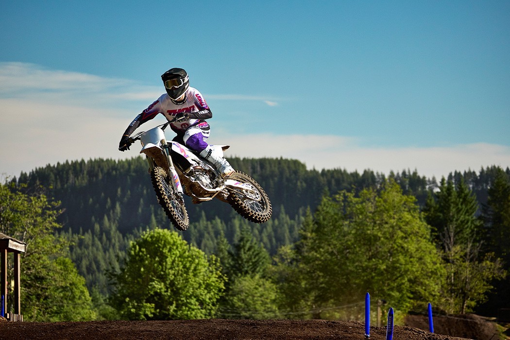 Action image of Yamaha YZ250F 50th Anniversary, mid-size jump