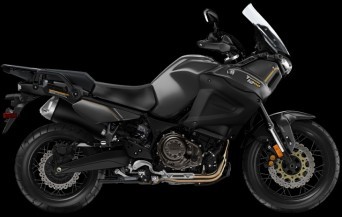 Studio image of Yamaha Super Tenere in Black Colourway, available from Brisan Motorsports Islington