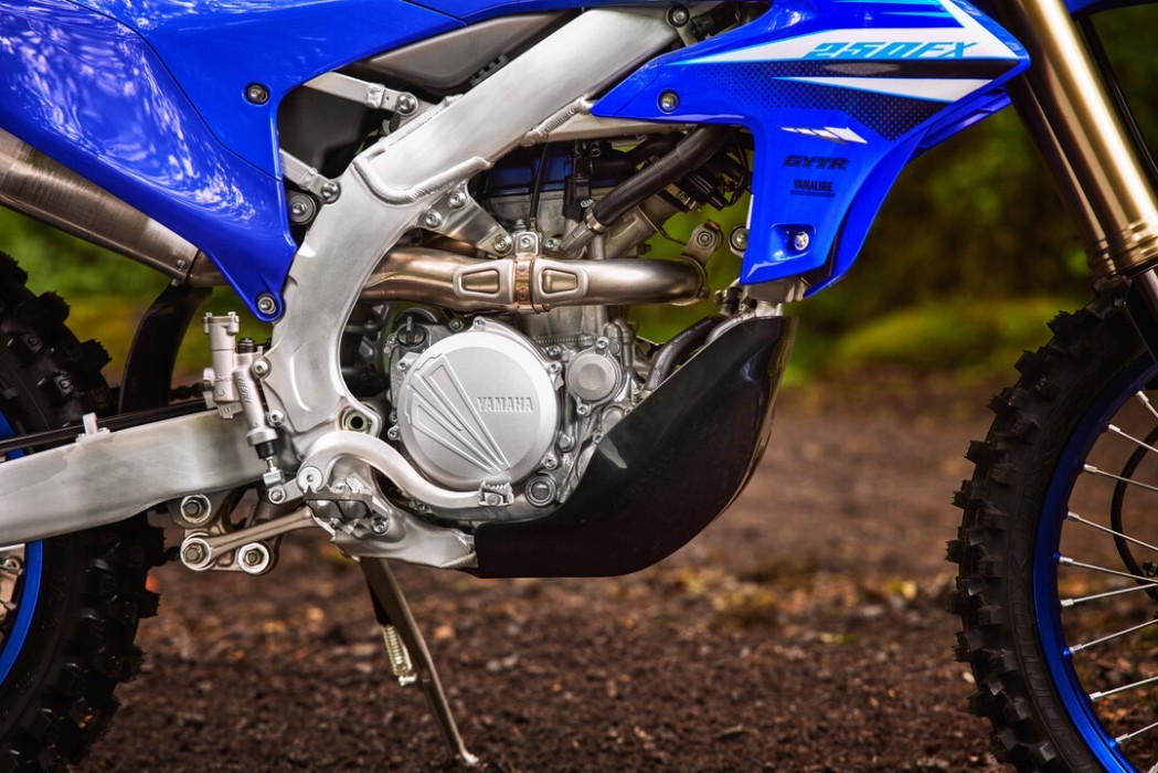 YZ250FX 2025 static image of enduro bike engine