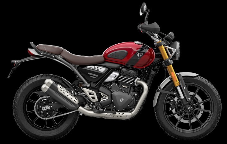 2024 Triumph Scrambler 400 X in Carnival Red at Brisan Motorcycles Newcastle