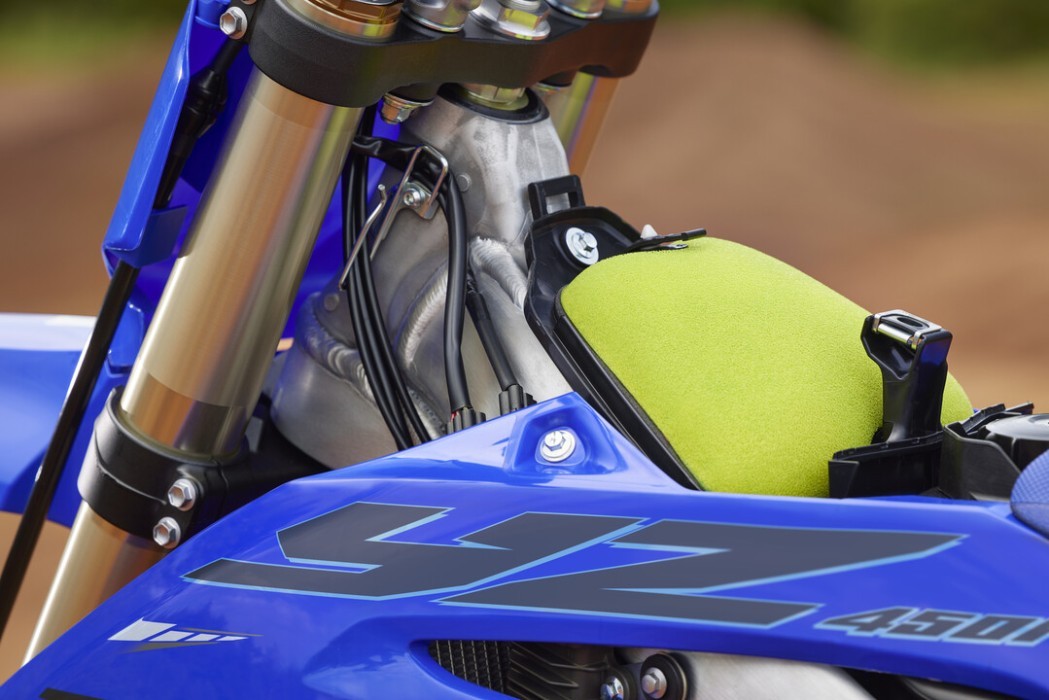 Detail image of Yamaha YZ450F 2024 Motocrosser in Blue Colourway, air filter