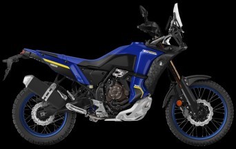 Studio image of Yamaha Tenere 700 World Raid in Blue Colourway, available from Brisan Motorsports Islington