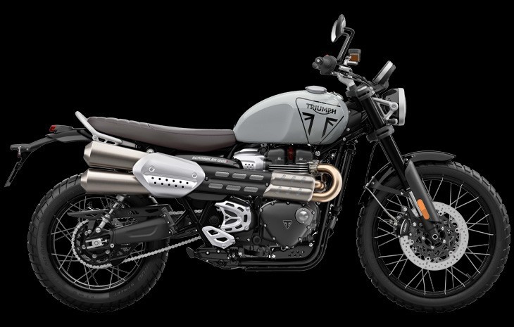 2024 Triumph Scrambler 1200 X in Ash Grey colourway, available at Brisan Motorcycles Newcastle