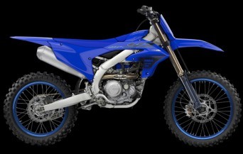 Studio image of Yamaha YZ450F 2024 Motocrosser in Blue Colourway, available at Brisan Motorsports Islington