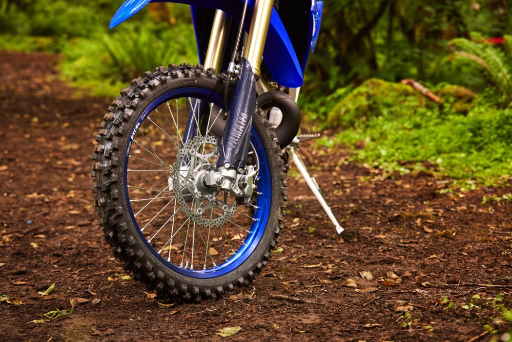 YZ250X 2025 static image of enduro bike front wheel