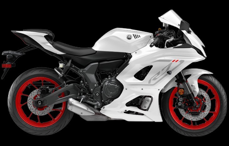 Studio image of Yamaha YZF-R7 HO 2023 in White Colourway, Available at Brisan Motorsports Newcastle