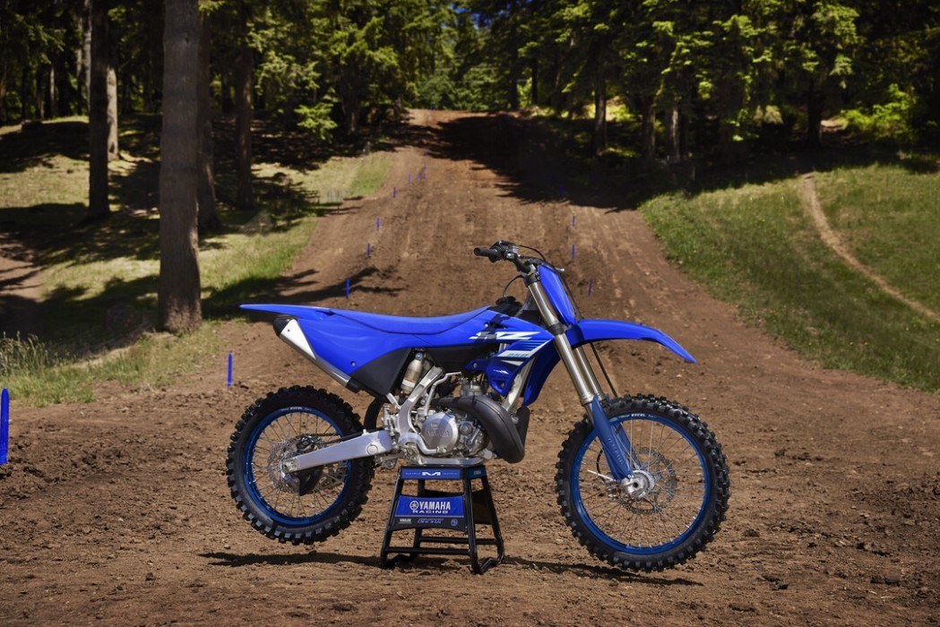 YZ250 2025 static image of motocross bike standing on track