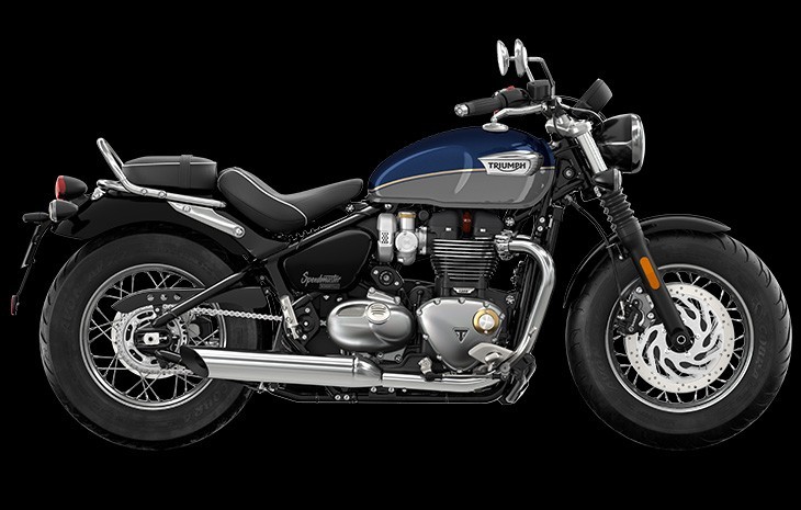 2024 Triumph Speedmaster in Pacific Blue and Silver Ice at Brisan Motorcycles Newcastle